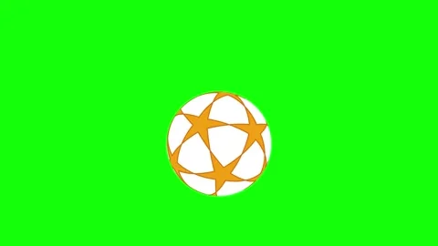 A green screen with small white dot and soccer ball on background red star in Stock Footage 346171928