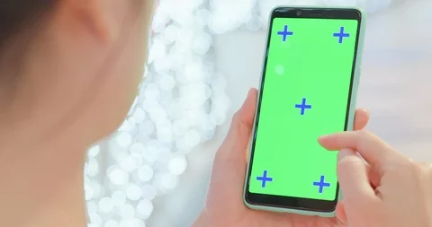Green screen of smart phone Stock Footage 112052014