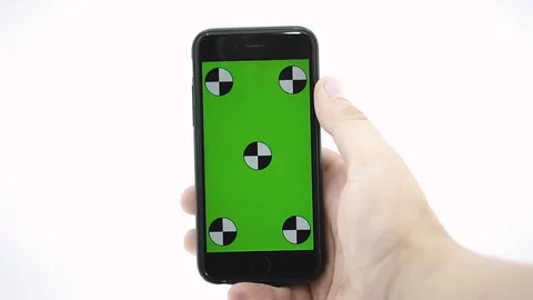 Green screen smartphone and man hand Stock Footage 107433229