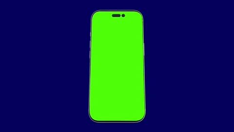 Green Screen Smartphone Mockup Animation on Dark Navy Blue Background, Vertical  Video stock 341927224