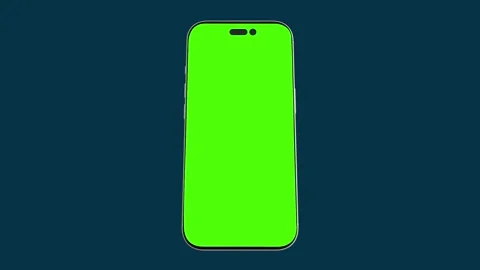 Green Screen Smartphone Mockup Animation on Dark Teal Background, Vertical Mobil Video stock 341927228