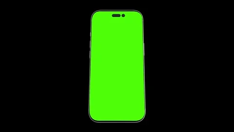 Green Screen Smartphone Mockup Animation on Black Background, Vertical Mobile Ph Stock Footage 341927249