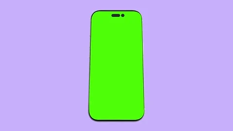 Green Screen Smartphone Mockup Animation on Pastel Lavender Background, Vertical Stock-Footage 341927250