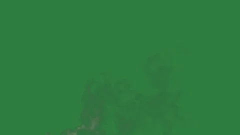 Green screen smoke coming out of it creative figure style expression Stock Footage 335696279