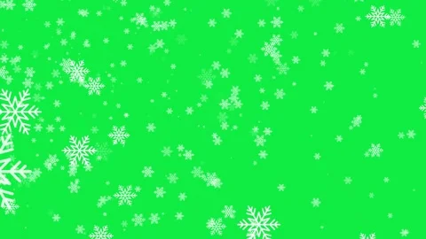 Green Screen Snow Falling. Chroma Key Green Screen Alpha Channel Stock Footage 312355140