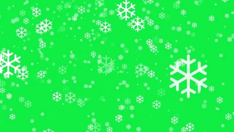 Green Screen Snow Falling. Chroma Key Green Screen Alpha Channel Stock Footage 312355143
