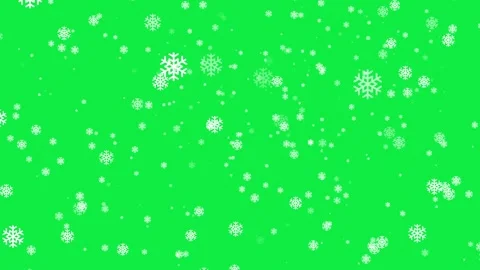Green Screen Snow Falling. Chroma Key Green Screen Alpha Channel Stock Footage 312355172