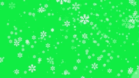 Green Screen Snow Falling. Chroma Key Green Screen Alpha Channel Stock Footage 312355188