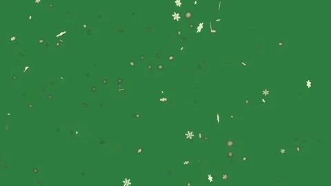 A green screen with snow falling down it and flakes on from the top white 스톡 동영상 335937990