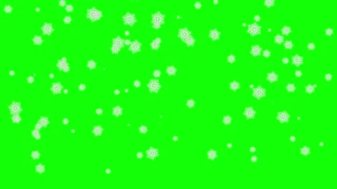 Green Screen Snowflakes Falling Overlay Winter Weather Animation Stock Footage 336101355