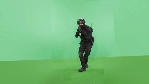 Green Screen Soldier 動画素材 91994900