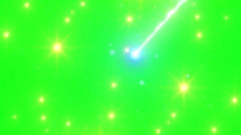 Green Screen Sparkle Effect with Yellow Stars and Light Flares Video stock 337453896