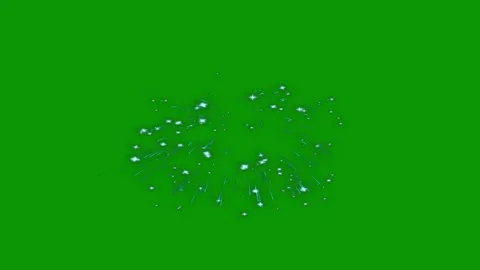 Green screen sparkle in middle fireworks stars dots black animated chromakey Stock Footage 314068348