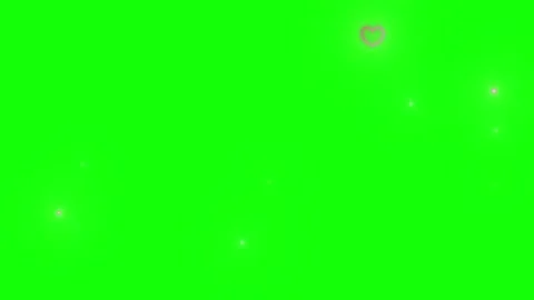 Green screen with sparkling heart shapes Stock Footage 337450331