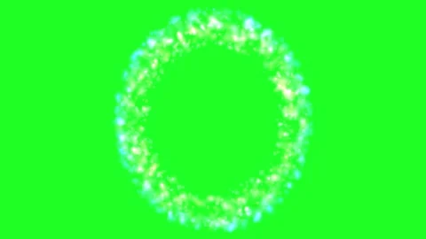 Green Screen Sparkling Magic Ring Portal With Glowing Glitter Circle Partic.. Stock Footage 344476793