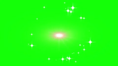 Green screen with sparkling starlight effects Stock Footage 338216307