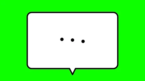 Green screen speech bubble animation with loading dots Stock Footage 346539749