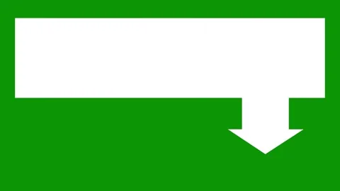 Green screen speech bubble sign arrow pointing up square border animated Stock Footage 314068110