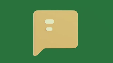Green screen speech bubble on yellow green screen elements composition layers Stock Footage 335980346