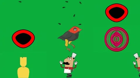 Green screen spider crawling it ants flying background red black lines. Stock Footage 310562683