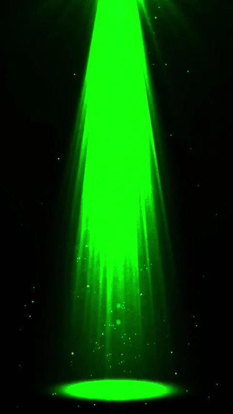 Green Screen Spotlight Beam Shining on Black Background Vertical Overlay Stock Footage 346465057