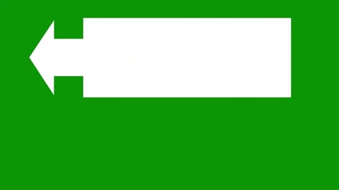 Green screen square in middle arrow pointing to right animated chromakey Stock Footage 314068112