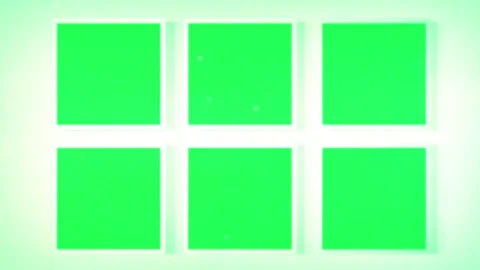 Green Screen Square panels Slideshow Animation White Frame Bright Background Vídeo Stock 336847690