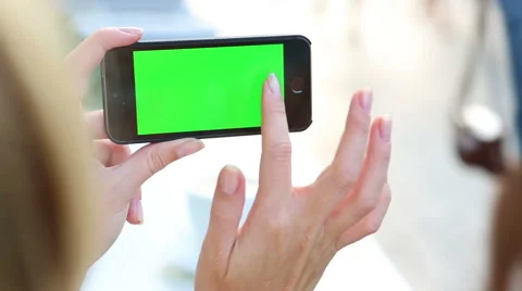 Green screen street smartphone Vídeo Stock 45870367