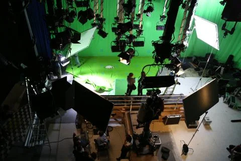 Green Screen Studio Stock Photos