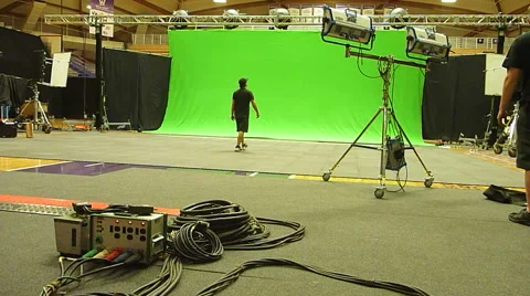 Green Screen Studio Set Time Lapse Stock Footage 62281763