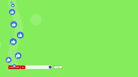 Green screen subcribe like share for content creator Stock Footage 220171769