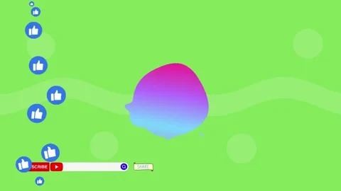 Green screen subcribe like share for content creator Stock Footage 220171770