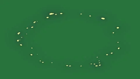 A green screen with the sun in middle and white dots on it background border Stock-Footage 335682263