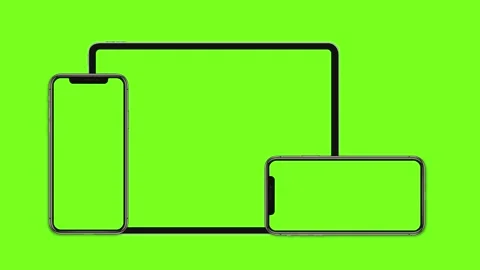 Green screen tablet and phone Stock Footage 246030771
