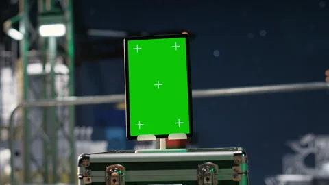 Green screen tablet app, evaluating energy security risks and petroleum rig Stock Footage 336198719