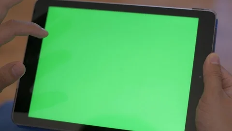 Green Screen on Tablet Stock Footage 116843436