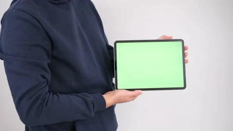 Green screen tablet Video stock 236459472