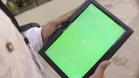 Green Screen tablet with markers 動画素材 128578513