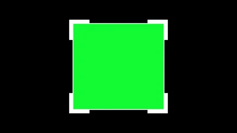 Green Screen Target Frame Animation on Black Background Corner Tracking Box.. Stock Footage 309524894