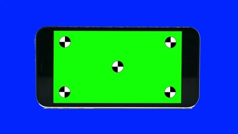 Green screen technology concept. Modern smart phone, tablet Stock Footage 124177426