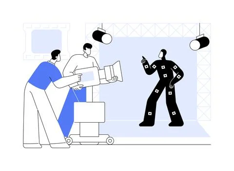 Green screen technology isolated cartoon vector illustrations. Ilustración de archivo