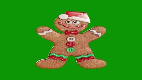 Green screen teddy bear flying through air ginger sant hat person snowboard Stock Footage 314068006