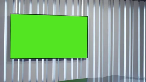 Green screen in a television studio Stock Footage 144246094