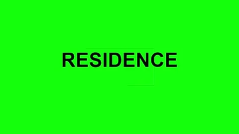 Green Screen Text Animation: 'RESIDENCE' Word for Home, Living, Real Estate.. Vídeo Stock 330280328