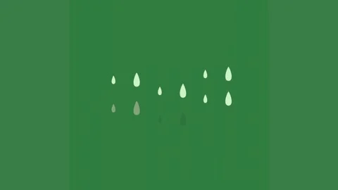 A green screen with three drops of water and rain animated chromakey Stock Footage 335701240
