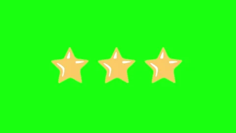 Green screen of three star blur animation Stock Footage 288856073