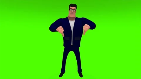 Green Screen Thumb Down Stock Footage 139750209