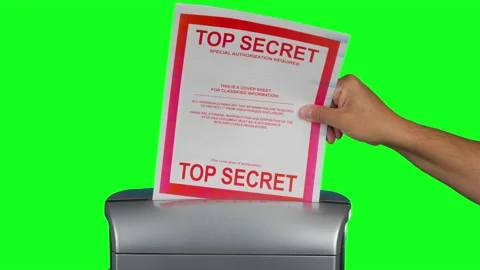 Green Screen Top Secret Document Gets Sh... | Stock Video | Pond5