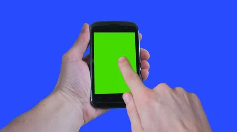 Green screen touch phone Video stock 46378143