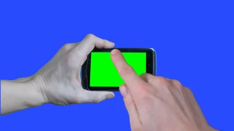 Green screen touch video Stock Footage 46378126